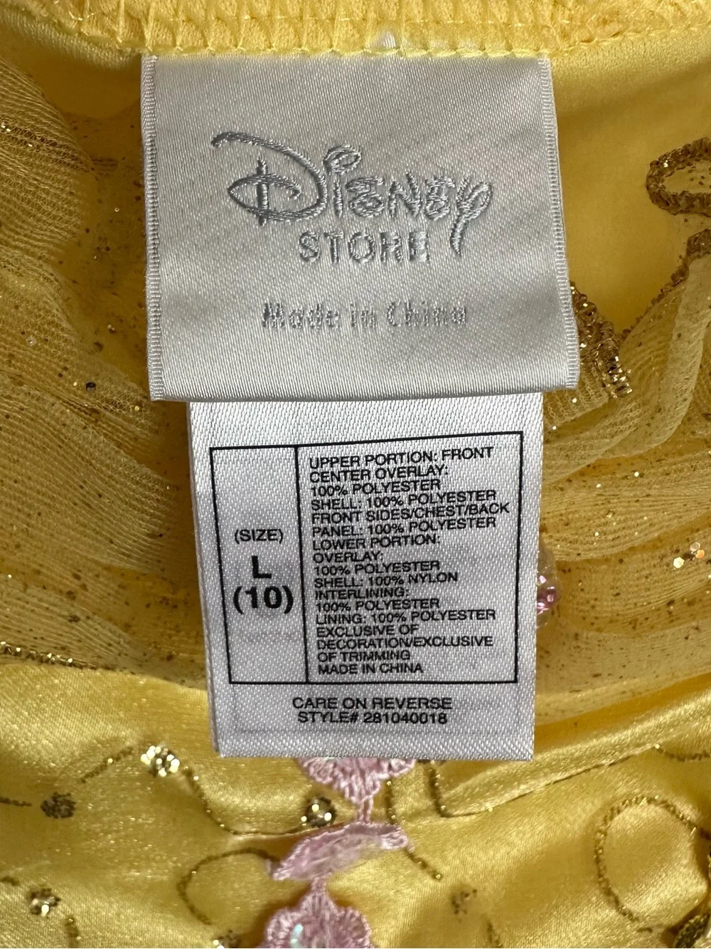 NWT Disney Store Princess Belle Dress Beauty & The Beast Costume Girls Large 10